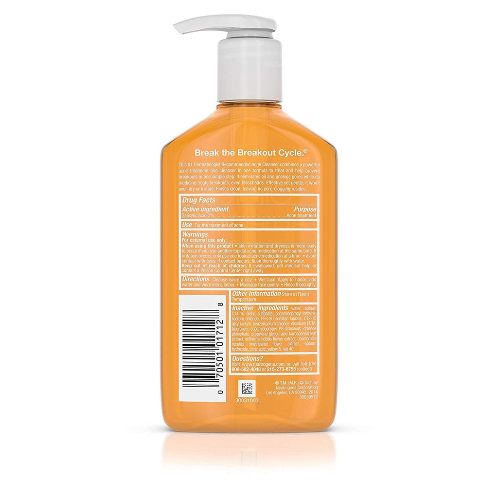 Limpiador Oil-Free Acne Wash Neutrogena - Eva Store