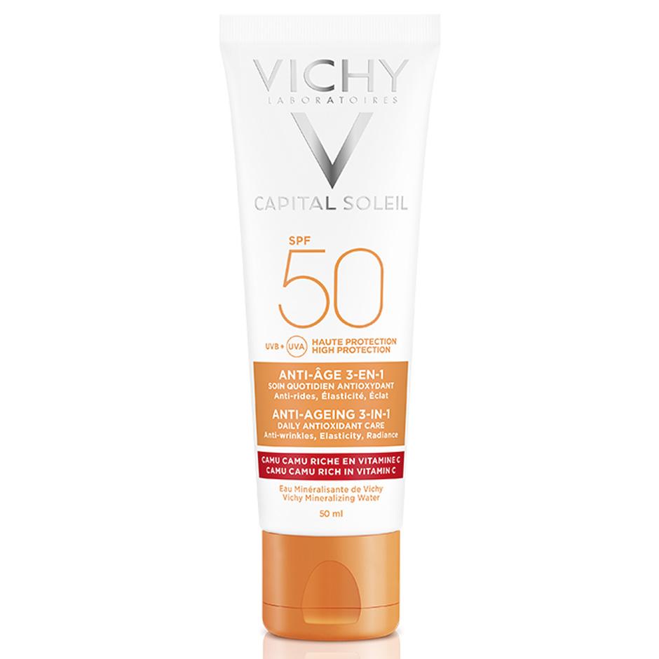 Protector Solar Vichy Capital Soleil Anti Age 3 en 1 SPF 50 - Eva Store