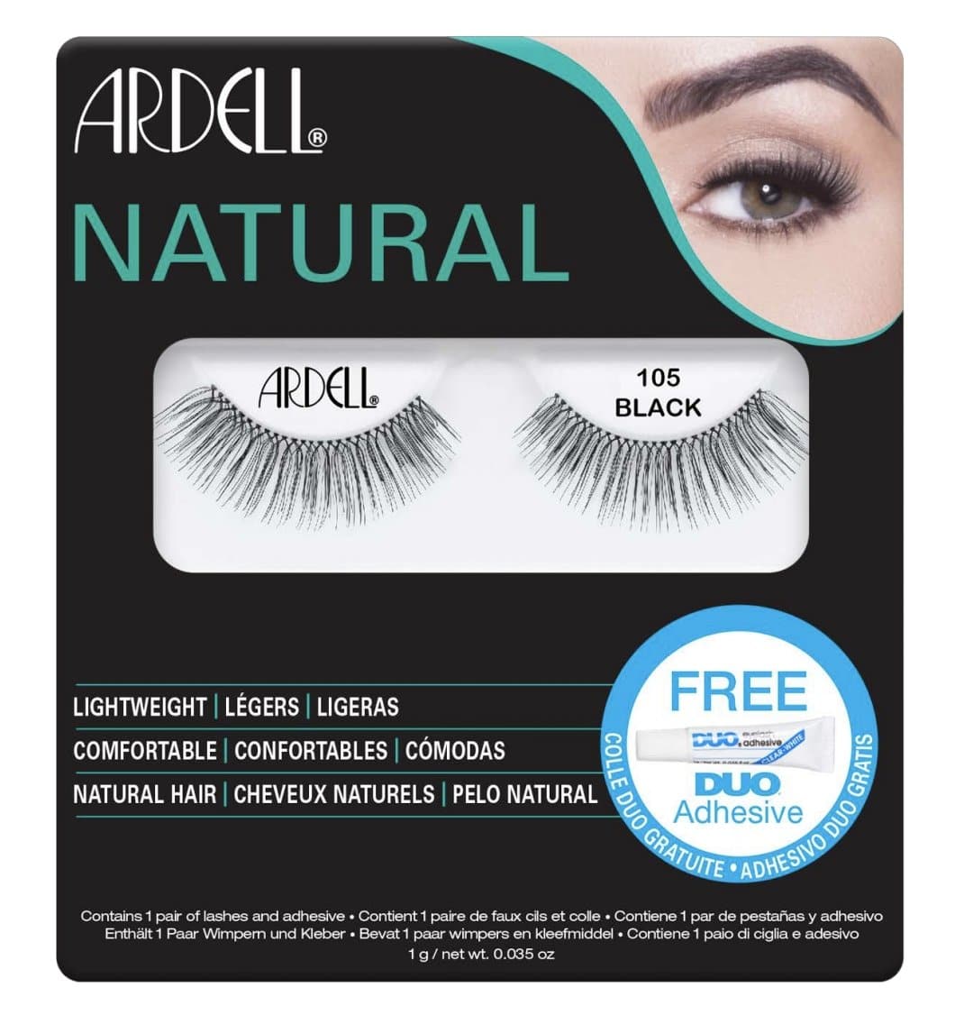 Set de Pestañas Ardell 105 Black con Adhesivo DUO incluido - Eva Store