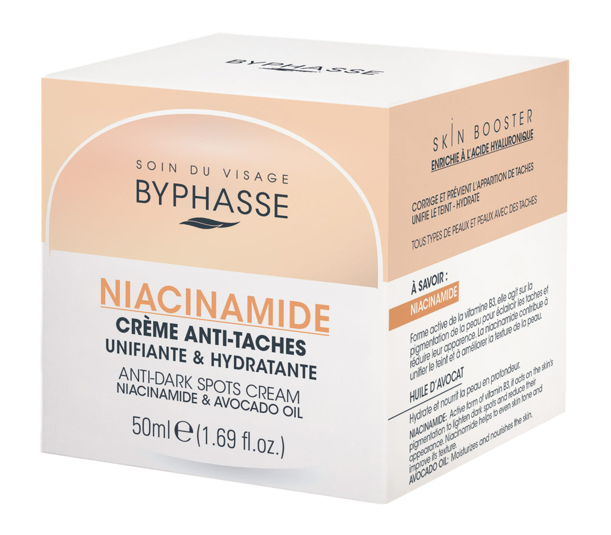 Crema facial Byphasse antimanchas de Niacinamida