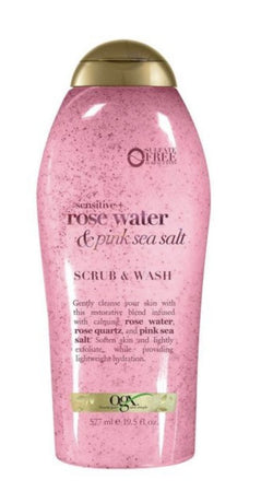 Exfoliante corporal OGX de Agua de Rosas y Sal Marina - Eva Store