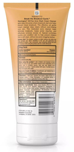Limpiador en Crema Neutrogena Oil-Free Acne Face Wash - Eva Store