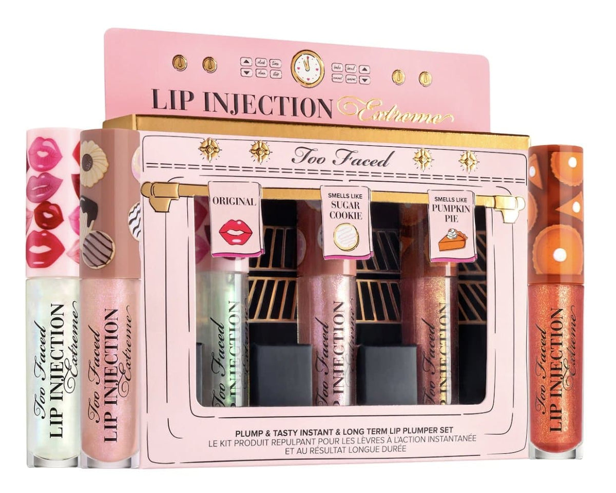 Set de Gloss Voluminizador de Labios Too Faced Lip Injection Extreme Plump & Tasty - Eva Store