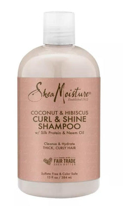 Shampoo para rizos SheaMoisture con Coco e Hibiscus - Eva Store